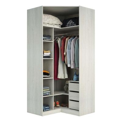 Guarda Roupa 3 Gavetas, Cabideiro, 5 Prateleiras Crema