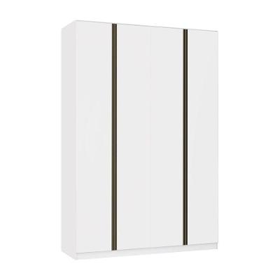Guarda Roupa 4 Portas 159,2 Cm Branco Ff Com Branco Mat