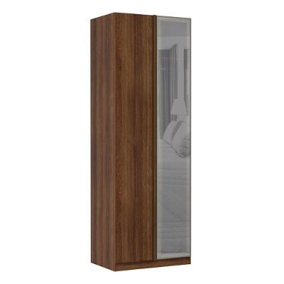 Guarda Roupa Canto Reto 1 Porta 80cm Com Reflecta Prata