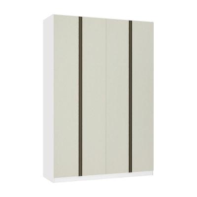 Guarda Roupa 4 Portas 159,2 Cm Branco Ff Com Kashmir