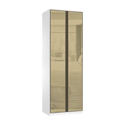 Guarda Roupa 2 Portas 80cm Branco Bronze