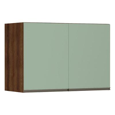 Maleiro Ponte 2 Portas 97 Cm Nogueira Dourado Com Verde