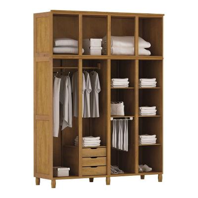 Guarda-roupa Grécia Casal Mel com Espelho 8 Portas