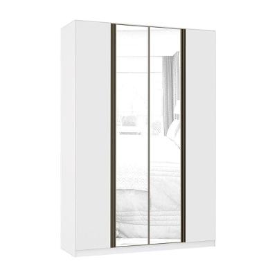 Guarda Roupa 4 Portas 159,2 Cm Branco Com Branco Mat