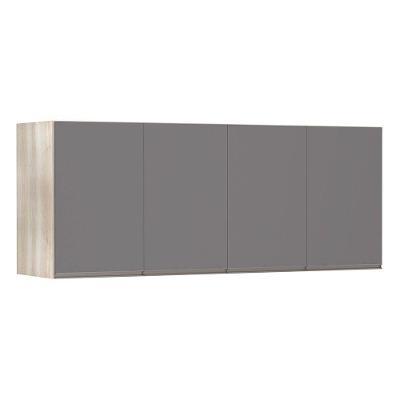 Maleiro Casal Luciane 4 Portas Prime Plus 165 Cm Cinza Puro