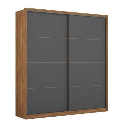 Guarda Roupa Belga 2 Portas 3 Gavetas Amendola Grafito