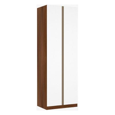 Guarda Roupa 2 Portas 80 Cm Dourado Com Branco Mat