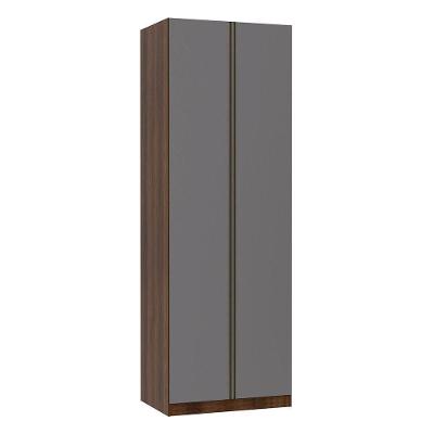 Guarda Roupa 2 Portas 80 Cm Dourado Com Cinza Puro