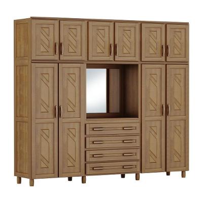 Guarda-roupa Casal 10 Portas Espelho 4 Gavetas