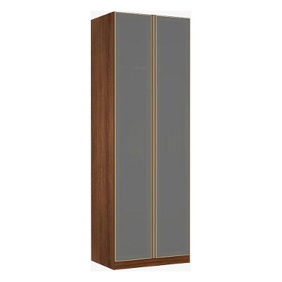 Guarda Roupa 2 Portas Alumínio Inox 80 Cm Prata