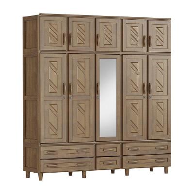 Guarda-roupa Berlim Casal 10 Portas Espelho 6 Gavetas