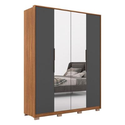 Guarda Roupa Casal Attore 4 Portas 2 Espelhos