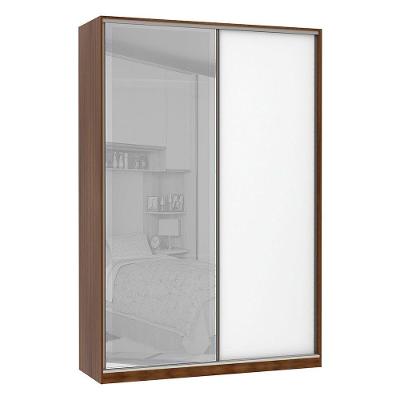 Guarda Roupa 2 Portas 159Cm Dourado Com Branco Mat