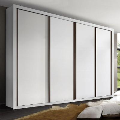 Guarda Roupa Casal 4 Portas 4 Gavetas Milano Minastex Branco