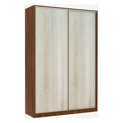 Guarda Roupa 2 Portas De Correr 159Cm Dourado Com Crema