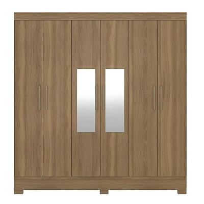 Guarda Roupa 6 Portas com Espelho Prático Amendola Touch
