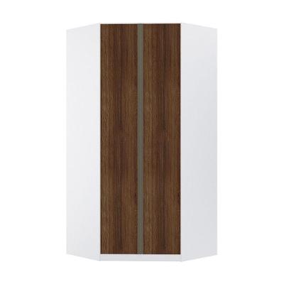 Guarda Roupa 2 Portas 111,9cm Branco Com Nogueira Dourado