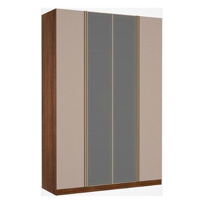 Guarda Roupa 4 Portas 159 Cm Dourado Com Connect
