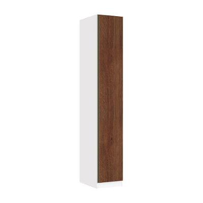 Guarda Roupa 1 Porta 40cm Branco Com Nogueira Dourado
