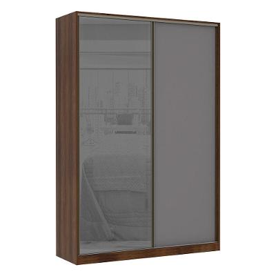 Guarda Roupa 2 Portas 159Cm Dourado Com Cinza Puro