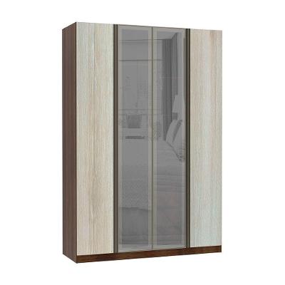 Guarda Roupa 4 Portas 159 Cm Dourado Com Legno Crema