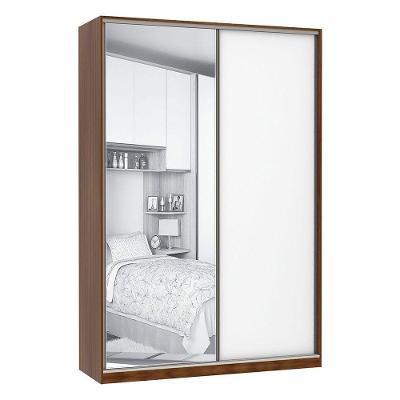 Guarda Roupa 2 Portas 159Cm Dourado Com Branco Mat