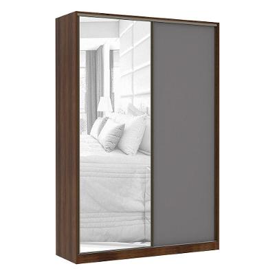Guarda Roupa 2 Portas 159Cm Dourado Com Cinza Puro