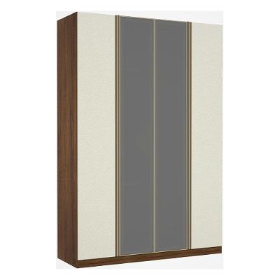 Guarda Roupa 4 Portas 159 Cm Dourado Com Kashmir