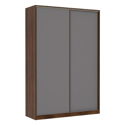 Guarda Roupa 2 Portas 159Cm Dourado Com Cinza Puro