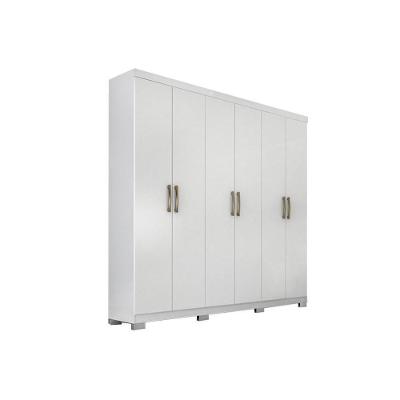 Guarda Roupa 6 Portas  e 3 Gavetas Clara Branco - Panan