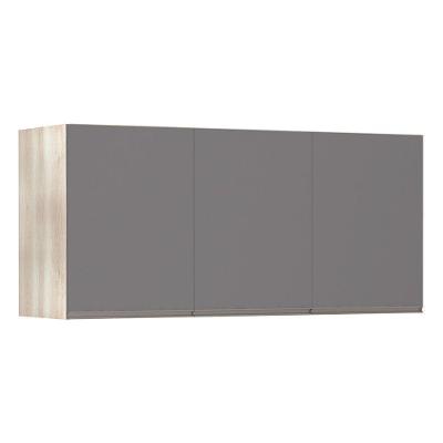 Maleiro Ponte Casal Luciane 3 Portas Plus 145 Cm Cinza Puro