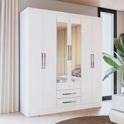 Guarda-Roupa Kappesberg 2 Espelhos 6 Portas 2 Gavetas Branco