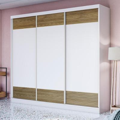 Guarda-roupa Casal 100% Mdf Kappesberg 3 Portas 6 Gavetas Branco/nogueira
