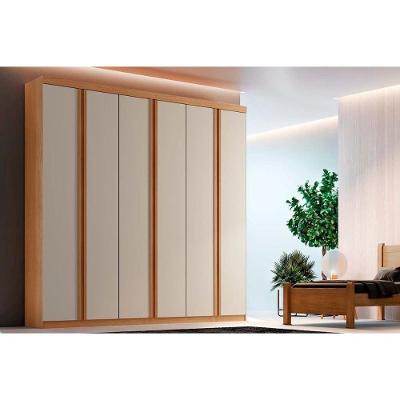 Guarda Roupa Casal Filadélfia 6 Portas e 4 Gavetas Naturale/Off White - Rufato