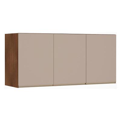 Maleiro Ponte 3 Portas 145 Cm Nogueira Dourado Com Connect