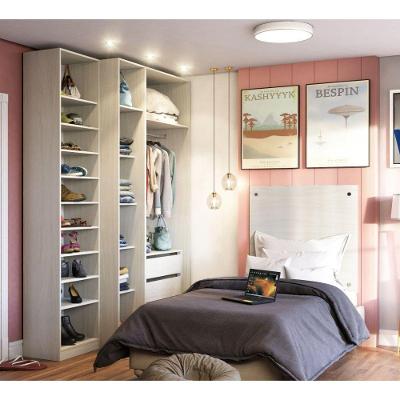 Guarda Roupa Closet Sem Portas 4 Peças, 3 Gavetas, Sapateira