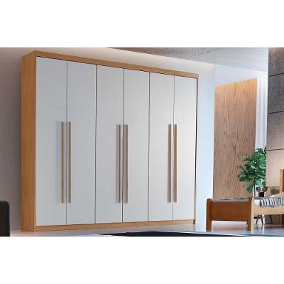 Guarda Roupa Casal Hawaii 6 Portas e 2 Gavetas Naturale/Off White - Rufato