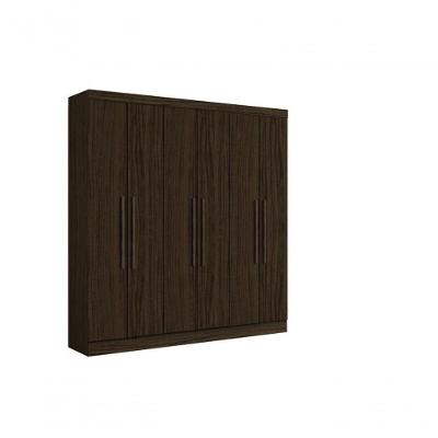 Guarda Roupa 6 Portas 2 Gavetas Ebano - Aramóveis