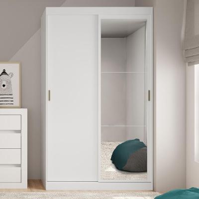 Guarda Roupa Infantil 2 Portas 2 Gav Espelho Branco