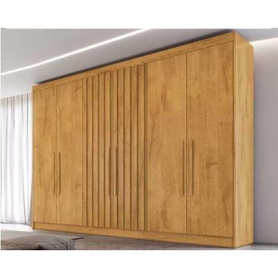 Guarda Roupa Casal Potente 6 Portas C/ 4 Ripados E 6 Gavetas Peroba - Europa