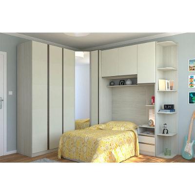 Guarda Roupa De Canto Solteiro C/ Espelho Legno Crema C/ Kas