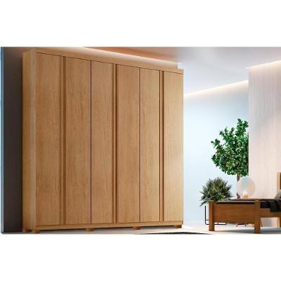 Guarda Roupa 6 Portas Filadélfia e 4 Gavetas c/ Pés Naturale - Rufato