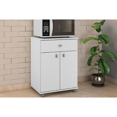 Multiuso Quarto Balcão  ASM168 c/ 2 Portas e 1 Gaveta Branco - Movelbento