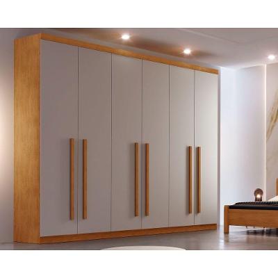 Guarda Roupa 6 Portas e 4 Gavetas Bahia Naturale/Off White - Rufato