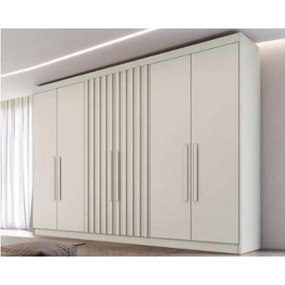 Guarda Roupa Casal Potente 6 Portas C/ 4 Ripados E 6 Gavetas Off White - Europa