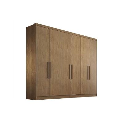 Módulo de Quarto Casal Guarda Roupa Rizon c/ 6 Portas e 6 Gavetas Freijó Cumaru - Novo Horizonte