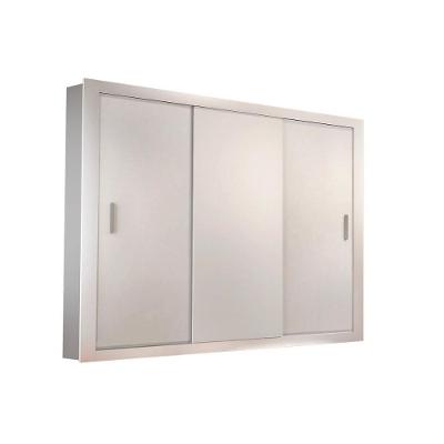 Guarda Roupa Casal 3 Portas de Correr e 4 Gavetas Veneza Branco - Rufato