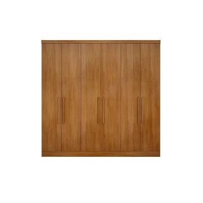 Módulo de Quarto Casal Guarda Roupa Rizon c/ 6 Portas e 8 Gavetas Freijó Cumaru - Novo Horizonte