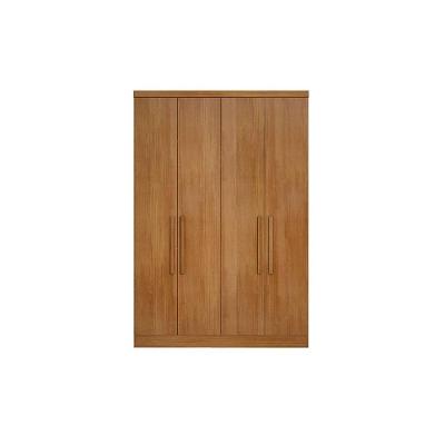 Módulo de Quarto Casal Guarda Roupa Rizon c/ 4 Portas e 3 Gavetas Freijó Cumaru - Novo Horizonte