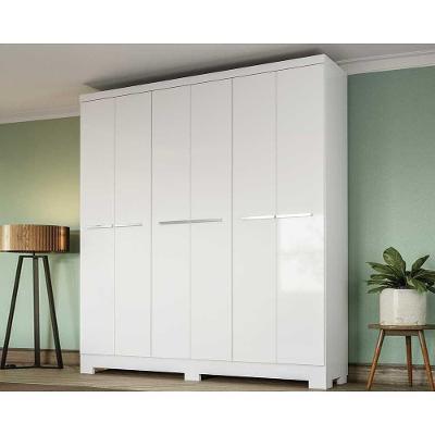 Guarda Roupa Casal Open 6 Portas E 2 Gavetas E530 Branco - Kappesberg